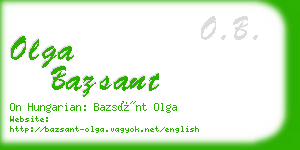 olga bazsant business card